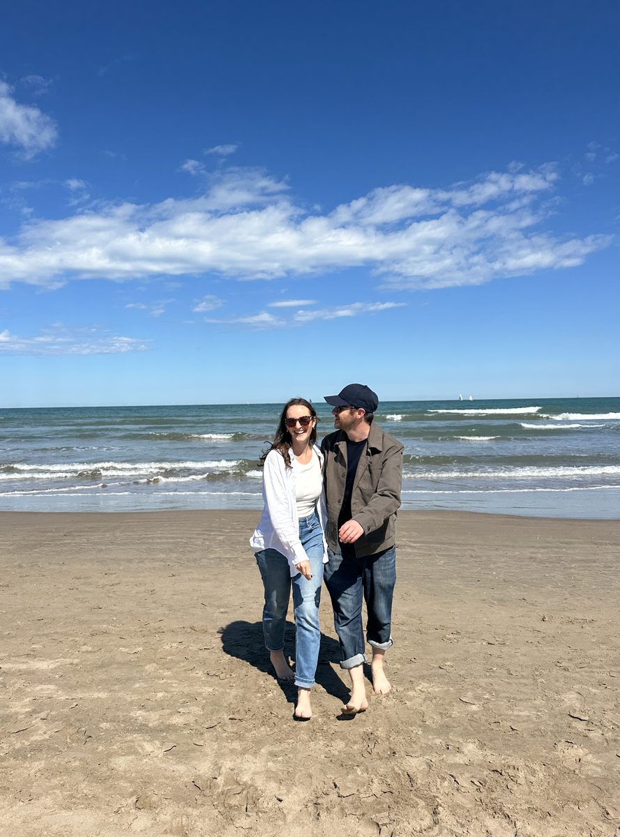 Tim and Im on the beach